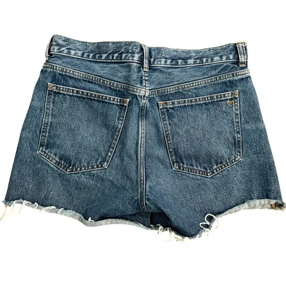 Madewell Brynn Long Cut off Denim Short - Picture 3 of 5